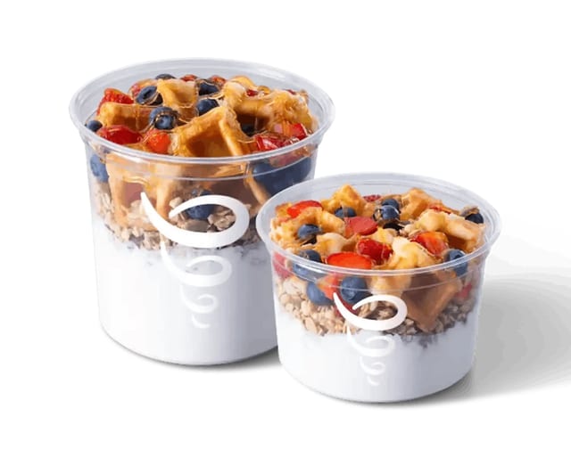 Strawberry Blueberry Waffle Bowl.