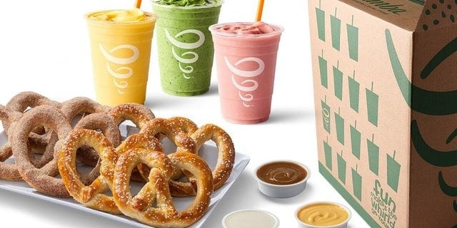 Pretzel, Dip & Smoothie Bundle.